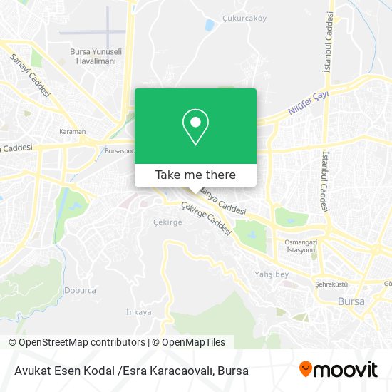 Avukat Esen Kodal /Esra Karacaovalı map