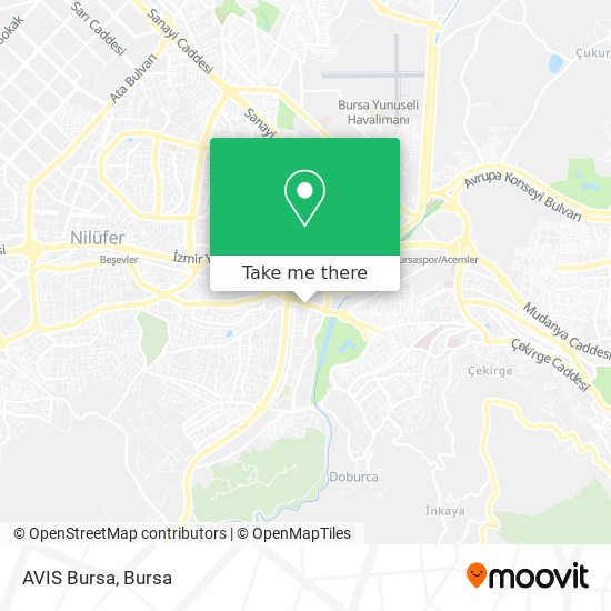 AVIS Bursa map