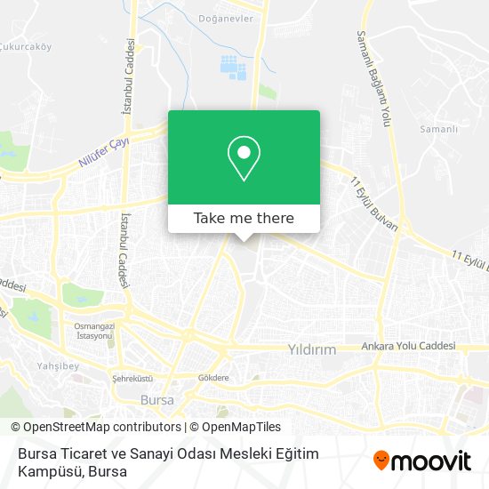 Bursa Ticaret ve Sanayi Odası Mesleki Eğitim Kampüsü map
