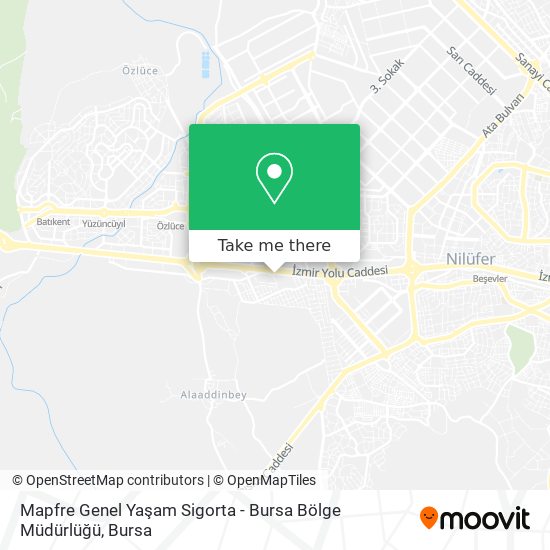 Mapfre Genel Yaşam Sigorta - Bursa Bölge Müdürlüğü map