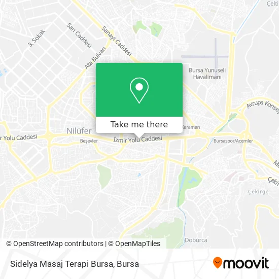 Sidelya Masaj Terapi Bursa map