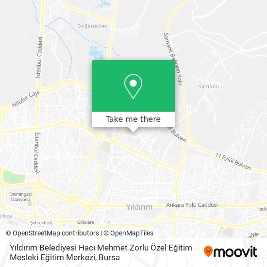 Yıldırım Belediyesi Hacı Mehmet Zorlu Özel Eğitim Mesleki Eğitim Merkezi map