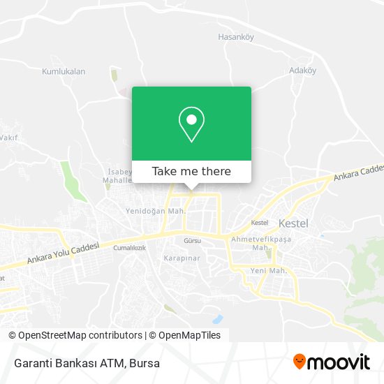 Garanti Bankası ATM map