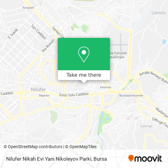 Nilufer Nikah Evi Yani Nikoleyov Parki map