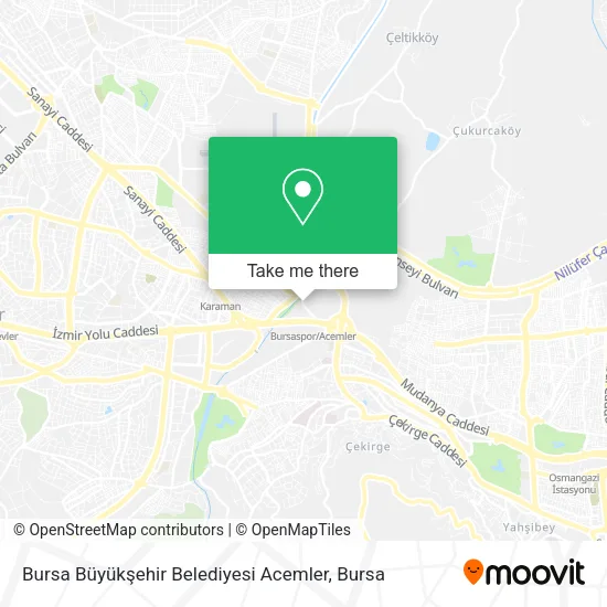 Bursa Büyükşehir Belediyesi Acemler map