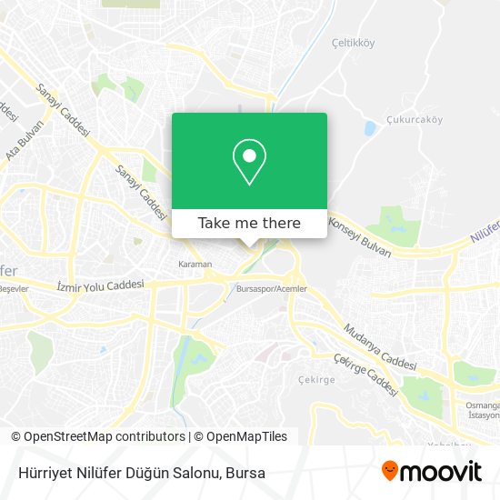 Hürriyet Nilüfer Düğün Salonu map