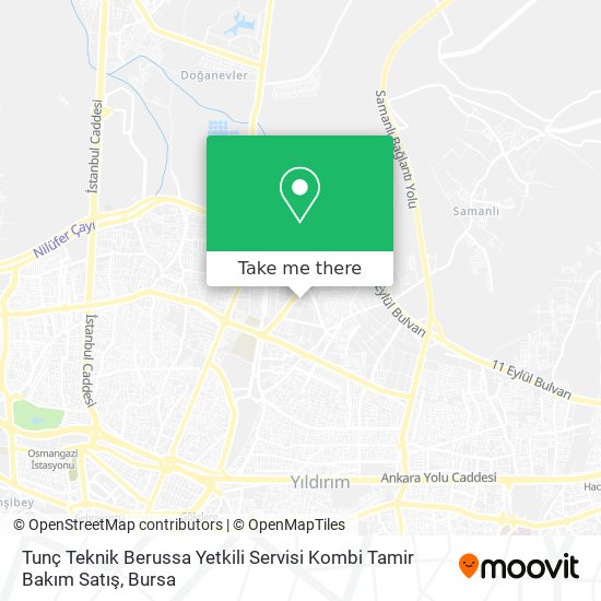 Tunç Teknik Berussa Yetkili Servisi Kombi Tamir Bakım Satış map