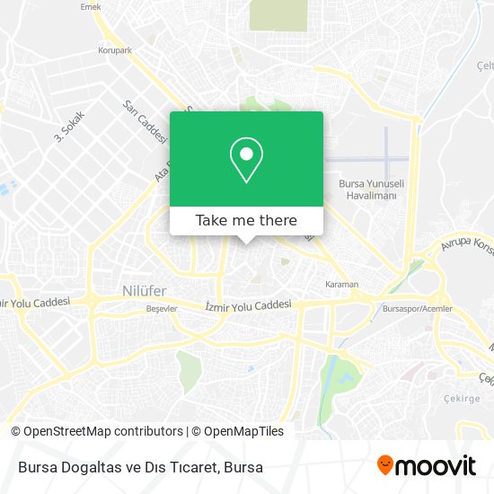 Bursa Dogaltas ve Dıs Tıcaret map