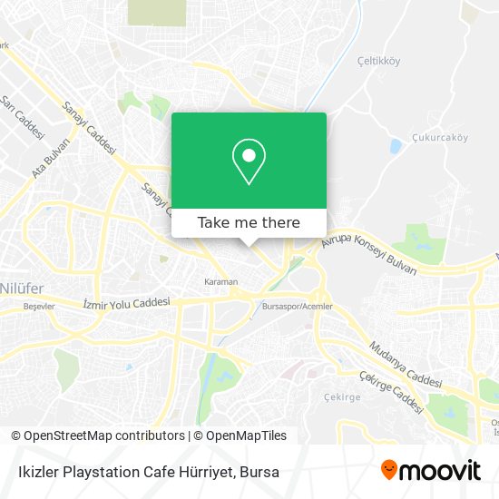 Ikizler Playstation Cafe Hürriyet map