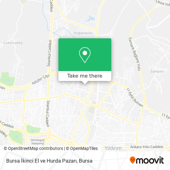Bursa İkinci El ve Hurda Pazarı map