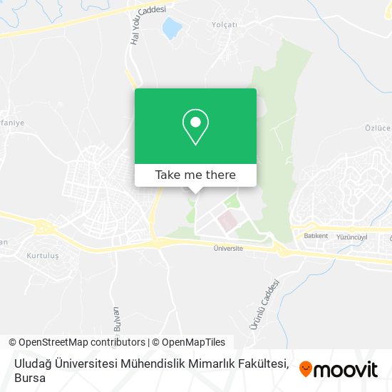 Uludağ Üniversitesi Mühendislik Mimarlık Fakültesi map