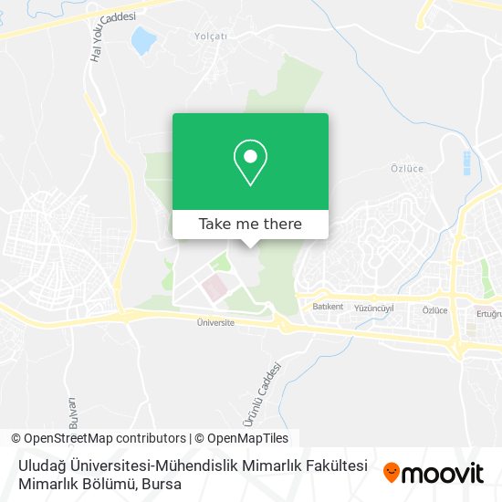 Uludağ Üniversitesi-Mühendislik Mimarlık Fakültesi Mimarlık Bölümü map