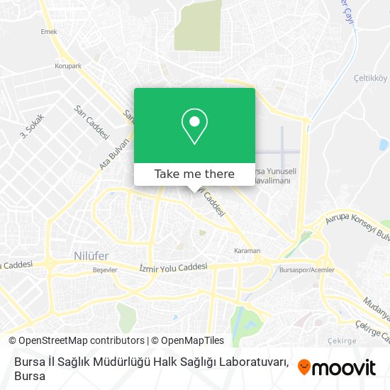Bursa İl Sağlık Müdürlüğü Halk Sağlığı Laboratuvarı map