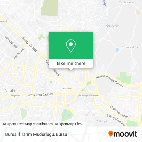 Bursa İl Tarım Müdürlüğü map
