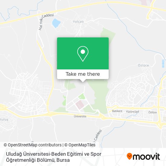 Uludağ Üniversitesi-Beden Eğitimi ve Spor Öğretmenliği Bölümü map