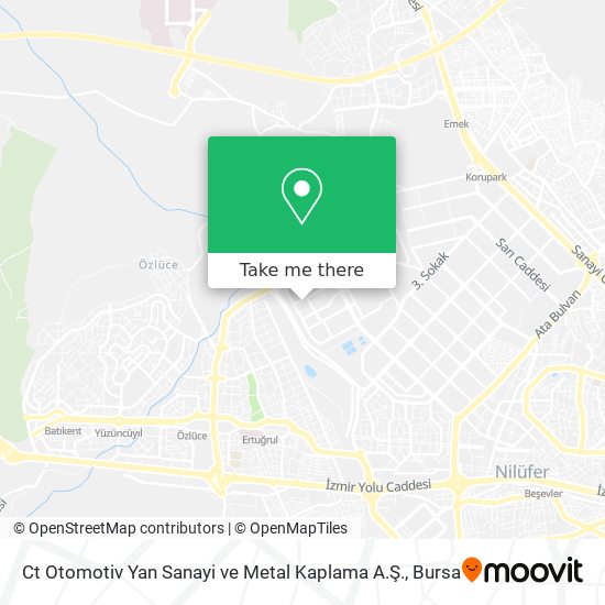 Ct Otomotiv Yan Sanayi ve Metal Kaplama A.Ş. map