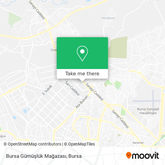 Bursa Gümüşlük Mağazası map