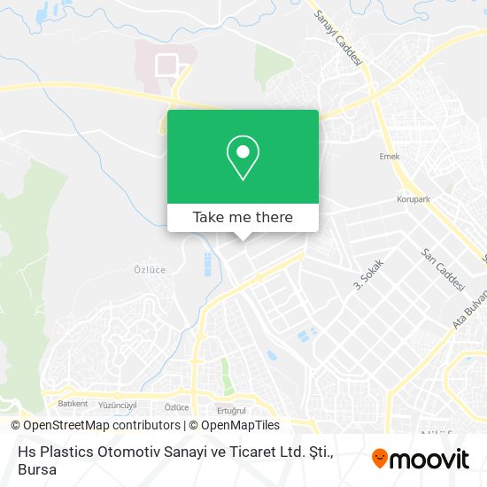 Hs Plastics Otomotiv Sanayi ve Ticaret Ltd. Şti. map