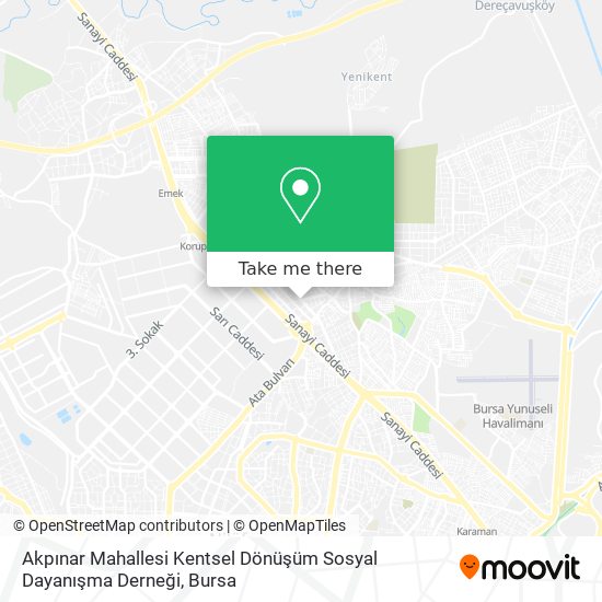 Akpınar Mahallesi Kentsel Dönüşüm Sosyal Dayanışma Derneği map