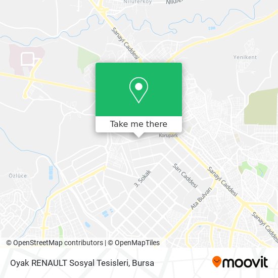 Oyak RENAULT Sosyal Tesisleri map