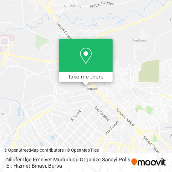 Nilüfer İlçe Emniyet Müdürlüğü Organize Sanayi Polis Ek Hizmet Binası map