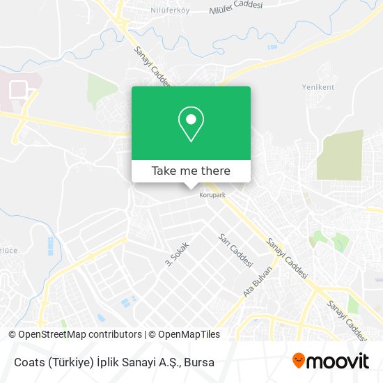 Coats (Türkiye) İplik Sanayi A.Ş. map