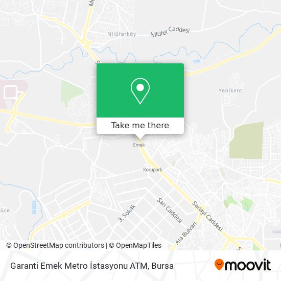 Garanti Emek Metro İstasyonu ATM map
