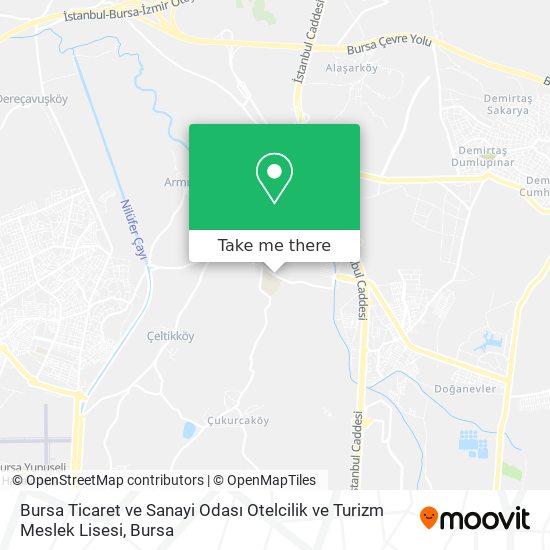 Bursa Ticaret ve Sanayi Odası Otelcilik ve Turizm Meslek Lisesi map