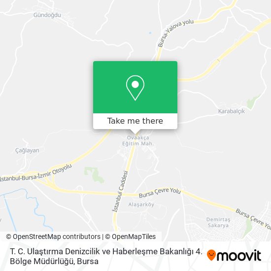 T. C. Ulaştırma Denizcilik ve Haberleşme Bakanlığı 4. Bölge Müdürlüğü map