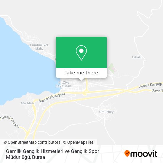 Gemlik Gençlik Hizmetleri ve Gençlik Spor Müdürlüğü map