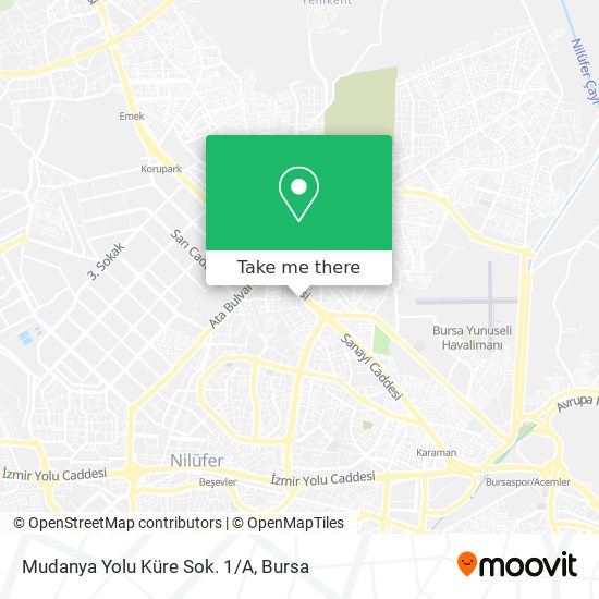 Mudanya Yolu Küre Sok. 1/A map