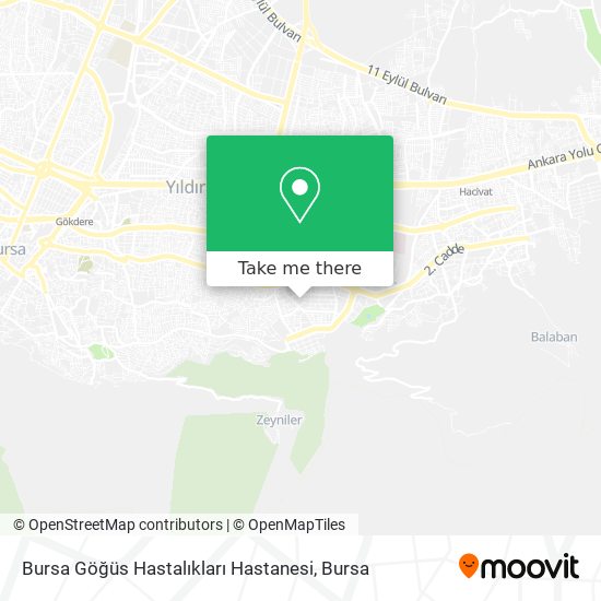 Bursa Göğüs Hastalıkları Hastanesi map