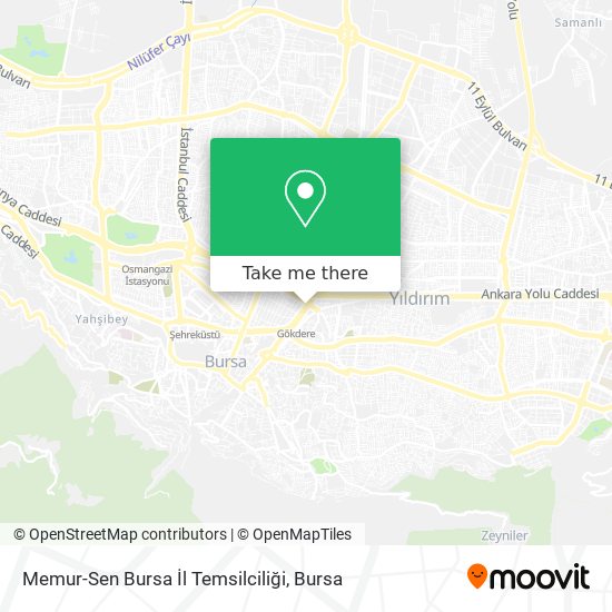 Memur-Sen Bursa İl Temsilciliği map