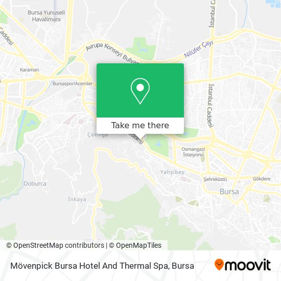 Mövenpick Bursa Hotel And Thermal Spa map