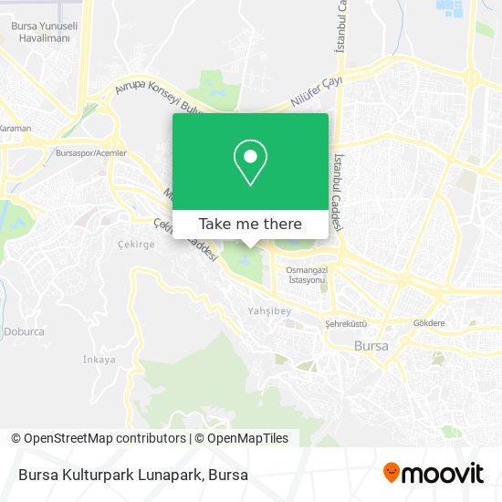 Bursa Kulturpark Lunapark map