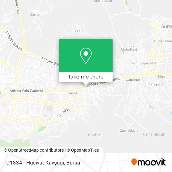 D1834 - Hacıvat Kavşağı map