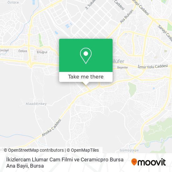 İkizlercam Llumar Cam Filmi ve Ceramicpro Bursa Ana Bayii map