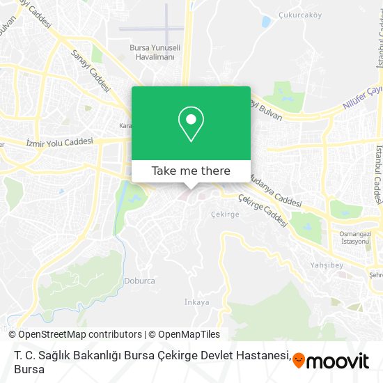 T. C. Sağlık Bakanlığı Bursa Çekirge Devlet Hastanesi map