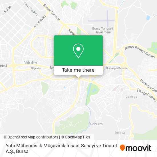 Yafa Mühendislik Müşavirlik İnşaat Sanayi ve Ticaret A.Ş. map