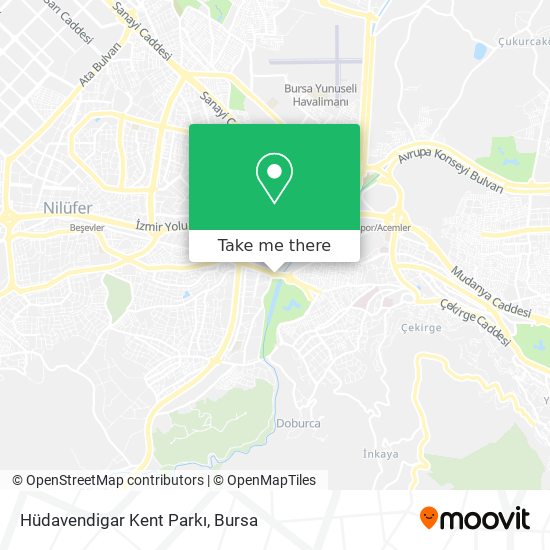 Hüdavendigar Kent Parkı map