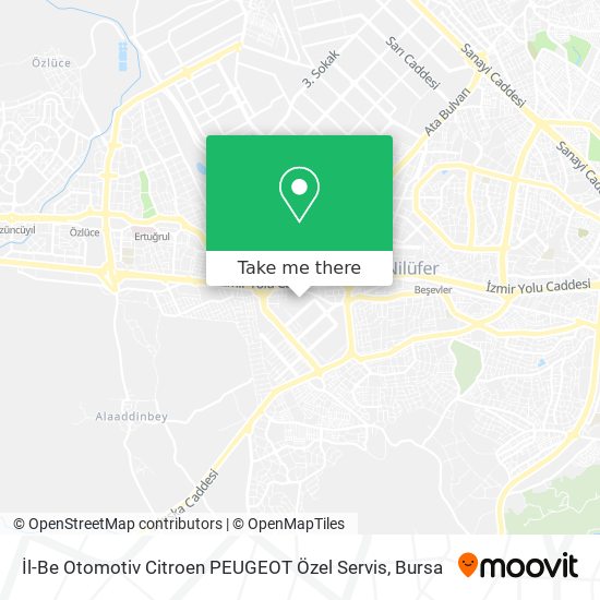 İl-Be Otomotiv Citroen PEUGEOT Özel Servis map