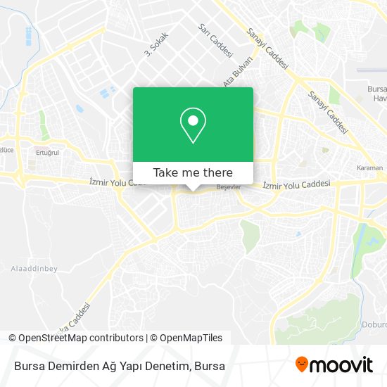 Bursa Demirden Ağ Yapı Denetim map