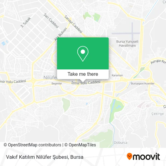 Vakıf Katılım Nilüfer Şubesi map