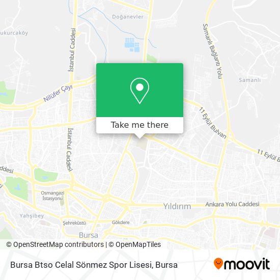 Bursa Btso Celal Sönmez Spor Lisesi map