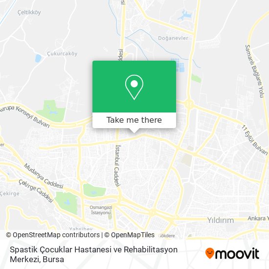 Spastik Çocuklar Hastanesi ve Rehabilitasyon Merkezi map