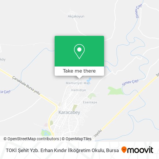 TOKİ Şehit Yzb. Erhan Kındır İlköğretim Okulu map