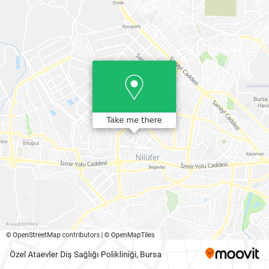 Özel Ataevler Diş Sağlığı Polikliniği map