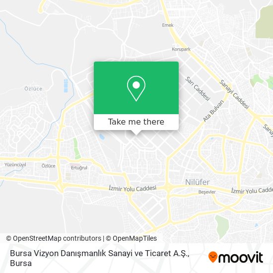 Bursa Vizyon Danışmanlık Sanayi ve Ticaret A.Ş. map