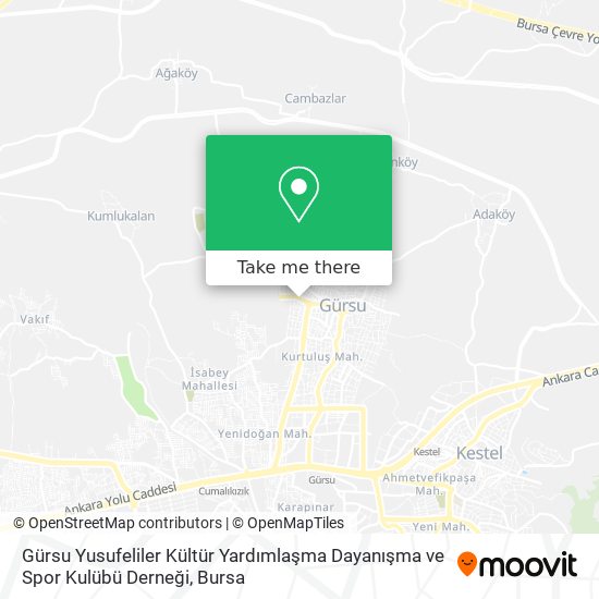 Gürsu Yusufeliler Kültür Yardımlaşma Dayanışma ve Spor Kulübü Derneği map