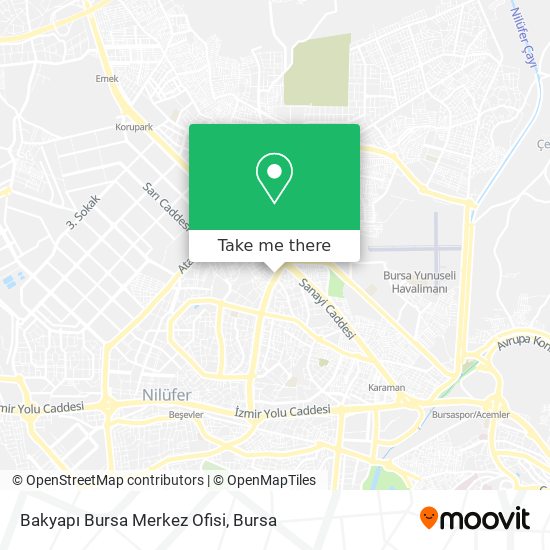 Bakyapı Bursa Merkez Ofisi map